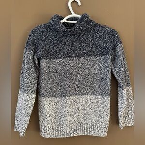 George kid's cowl Sweater in Blue and Gray